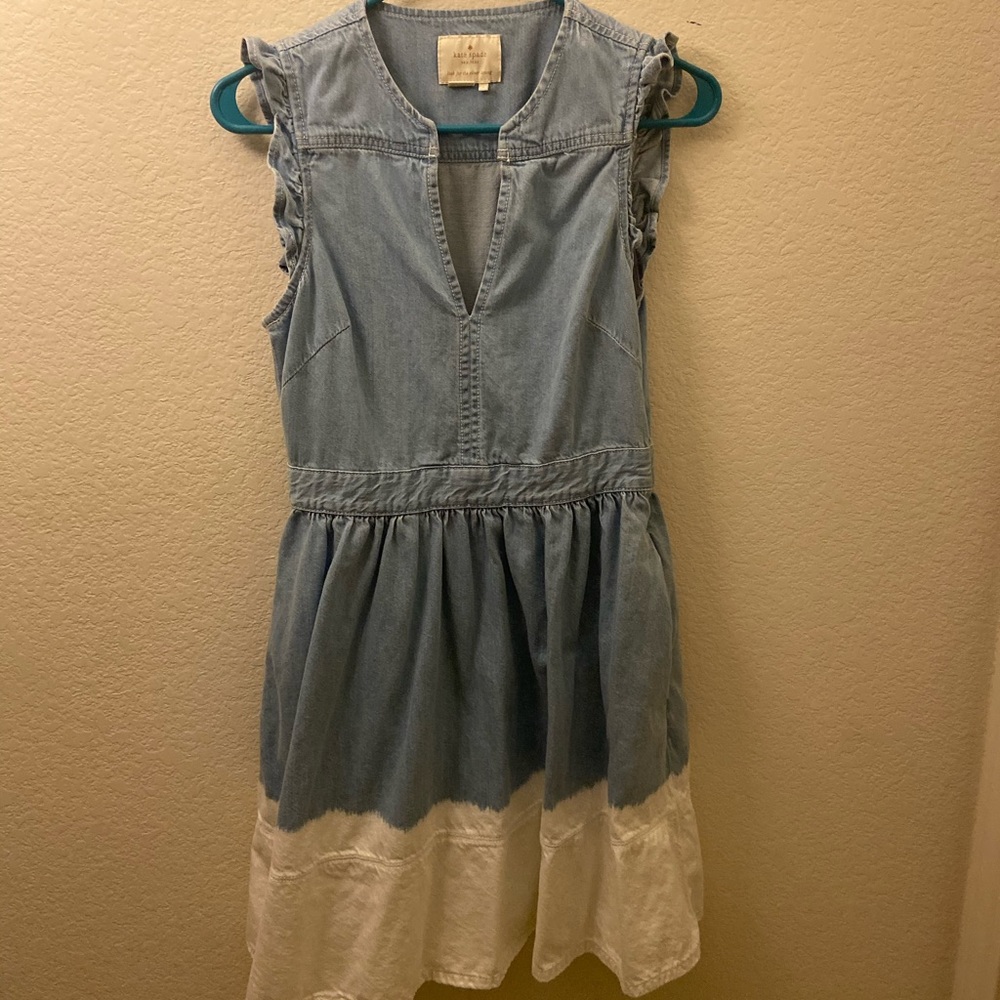 kate spade dipped dyed denim dress